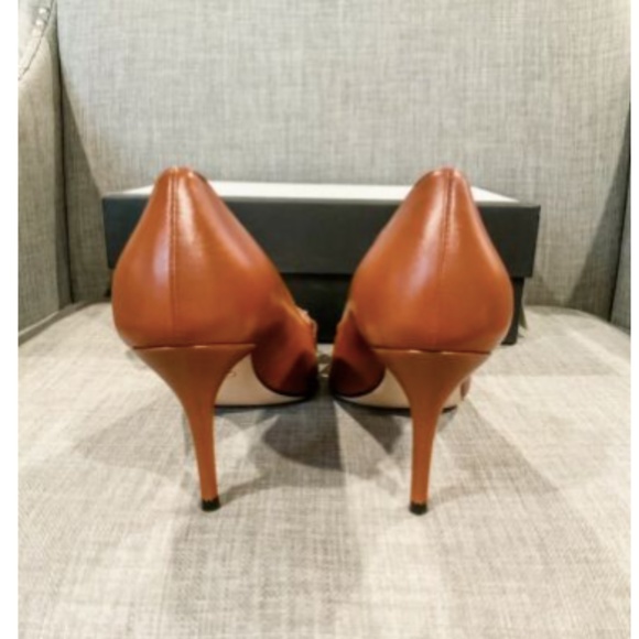 NIB Gucci Zumi 75 Pump Cognac Leather Pumps - Picture 12 of 12